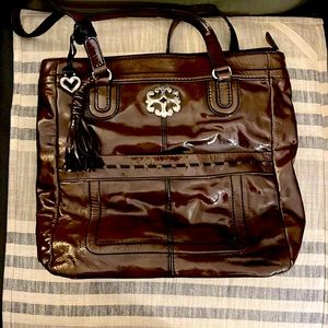 Brighton Patten Leather Shoulder Bag